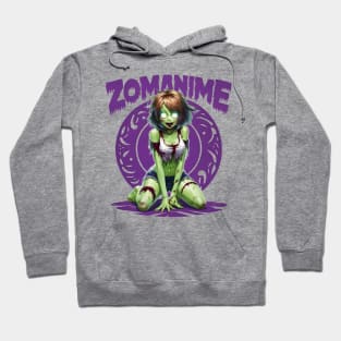 Zombie Anime girl, ZOMANIME cute monster kawaii anime tee Hoodie